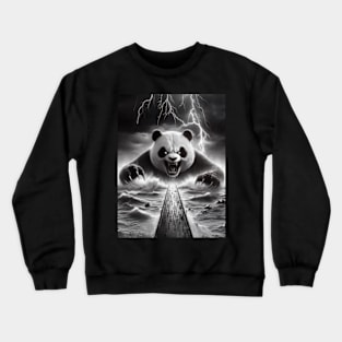 "Pandadoom": Terror at the Stormy Bridge Crewneck Sweatshirt